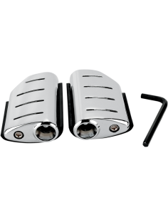 ESTRIBERAS ISO TRIDENT DUALLY SIN ANCLAJES MACHO 32 MM CROMADO