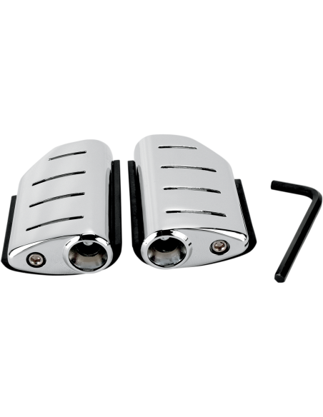 ESTRIBERAS ISO TRIDENT DUALLY SIN ANCLAJES MACHO 32 MM CROMADO