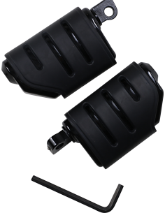 ESTRIBERAS ISO TRIDENT DUALLY CON ANCLAJES MACHO 32 MM NEGRO BR