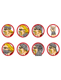 BANDANA CRUZ DE HIERRO Y CALAVERA NEGRA