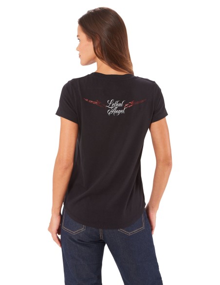CAMISETA CHICA JUST KEEP RIDING LETHAL ANGEL