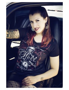 CAMISETA CHICA JUST KEEP RIDING LETHAL ANGEL para Camisetas Chica
