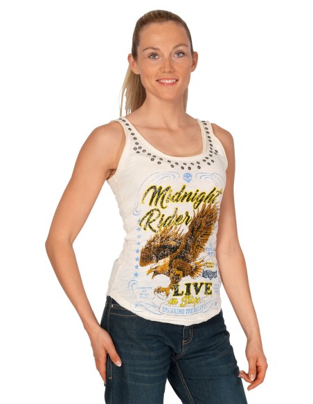 CAMISETA CHICA TIRANTE MIDNIGHT RIDER LETHAL ANGEL para Camisetas C...