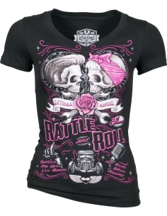 CAMISETA CHICA RATTLE AND ROLL LETHAL ANGEL para Camisetas Chica