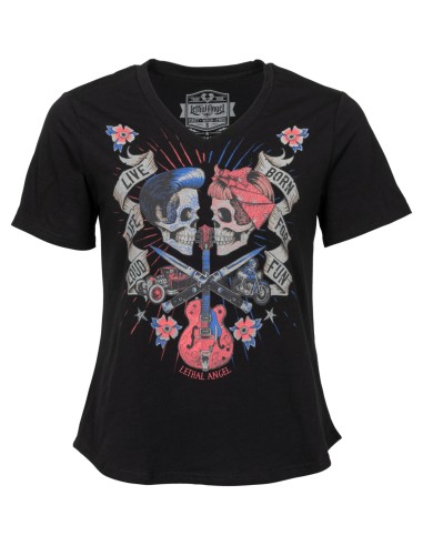 CAMISETA CHICA SPEED AND SOUND LETHAL ANGEL CAMISETA CHICA SPEED AND SOUND LETHAL ANGEL