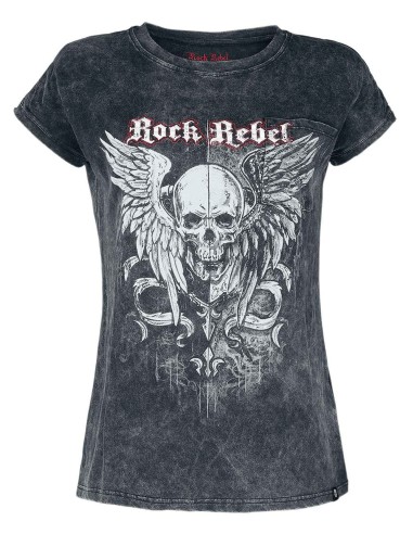 CAMISETA SKULL WINGS ROCK REBEL CAMISETA SKULL WINGS ROCK REBEL
