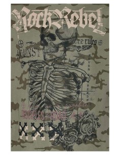 CAMISETA SKELETON ROCK REBEL para Camisetas Manga Corta
