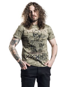 CAMISETA SKELETON ROCK REBEL para Camisetas Manga Corta