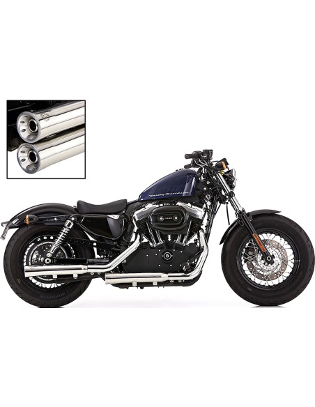 ESCAPE COMP DOUBLE GROOVE SLIP-ON FALCON H.D SPORTSTER XL 883 SUPER...