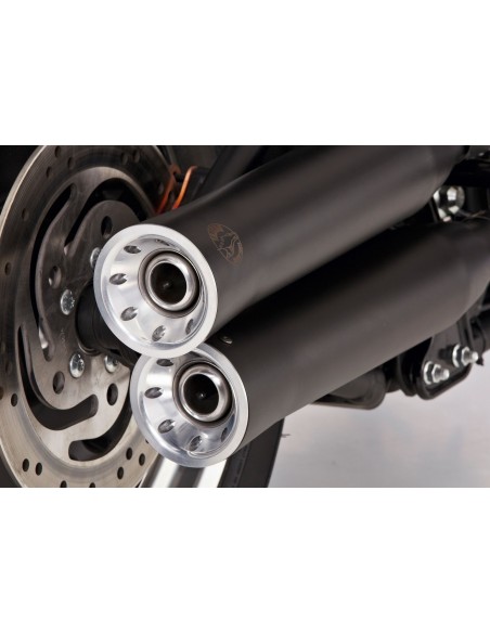 ESCAPE COMP DOUBLE GROOVE SLIP-ON FALCON H.D SPORTSTER XL 883 NEGRO...