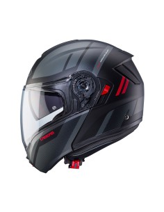 CASCO MODULAR CABERG LEVO X MANTA NEGRO-ANTRACITA-ROJO
