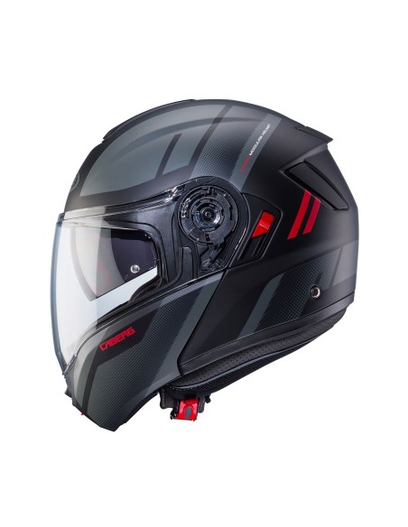 CASCO MODULAR CABERG LEVO X MANTA NEGRO-ANTRACITA-ROJO