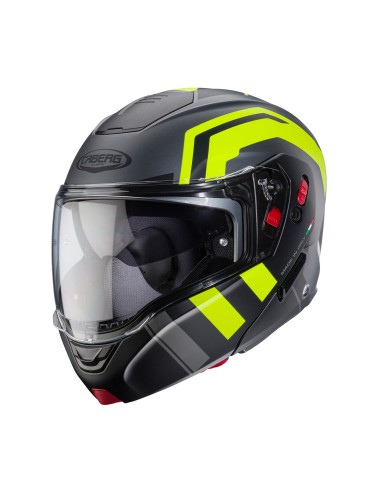 CASCO MODULAR CABERG HORUS X ROAD GUN METAL- NEGRO MATE- AMARILLO FLUOR CASCO MODULAR CABERG HORUS X ROAD GUN METAL- NEGRO MATE- AMARILLO FLUOR