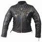 CHAQUETA MOTO PIEL CHICA DIAMOND