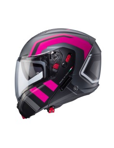 CASCO MODULAR CABERG HORUS X ROAD GUN METAL- NEGRO - FUCSIA