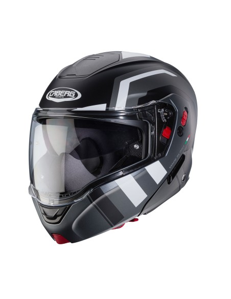 CASCO MODULAR CABERG HORUS X ROAD GUN METAL- NEGRO - BLANCO para Ca...