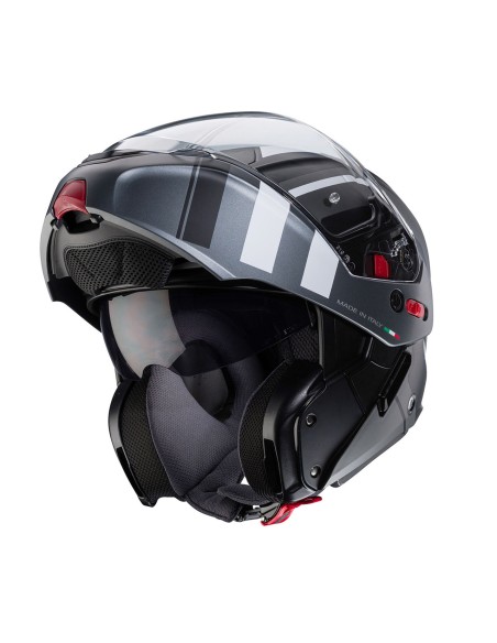 CASCO MODULAR CABERG HORUS X ROAD GUN METAL- NEGRO - BLANCO