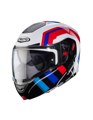 CASCO MODULAR CABERG HORUS X ROAD BLANCO-ROJO-AZUL
