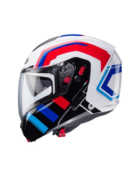 CASCO MODULAR CABERG HORUS X ROAD BLANCO-ROJO-AZUL