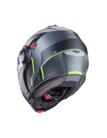 CASCO MODULAR CABERG DUKE EVO MOVE GUN METAL MATE-NEGRO-AMARILLO FLUO