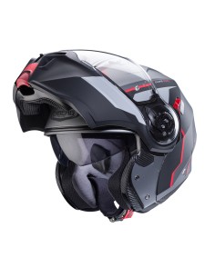 CASCO MODULAR CABERG DUKE EVO MOVE GUN METAL MATE-NEGRO-ROJO para C...