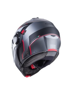 CASCO MODULAR CABERG DUKE EVO MOVE GUN METAL MATE-NEGRO-ROJO para C...