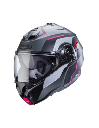 CASCO MODULAR CABERG DUKE EVO MOVE GUN METAL MATE-NEGRO-FUCSIA