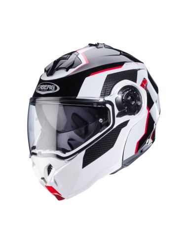 CASCO MODULAR CABERG DUKE EVO MOVE NEGRO-BLANCO-ROJO