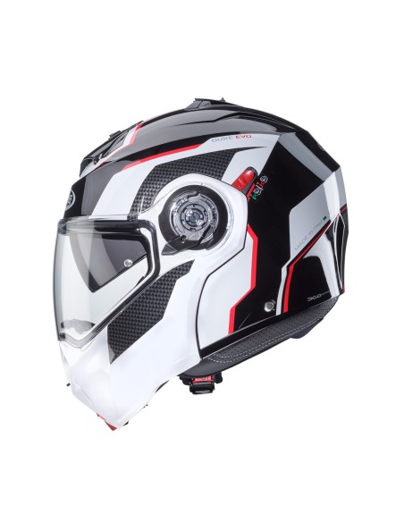 CASCO MODULAR CABERG DUKE EVO MOVE NEGRO-BLANCO-ROJO