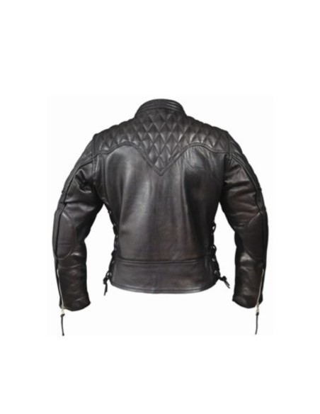 CHAQUETA MOTO PIEL CHICA DIAMOND