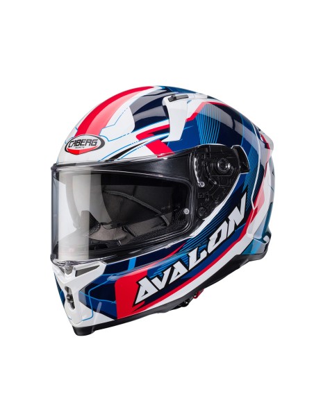 CASCO INTEGRAL CABERG AVALON X OPTIC BLANCO-ROJO-AZUL