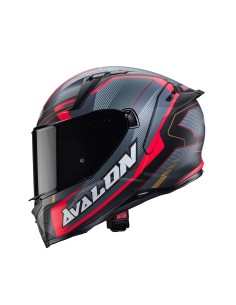 CASCO INTEGRAL CABERG AVALON X OPTIC NEGRO MATE-GRIS-ROJO