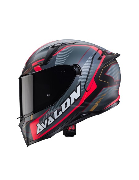 CASCO INTEGRAL CABERG AVALON X OPTIC NEGRO MATE-GRIS-ROJO