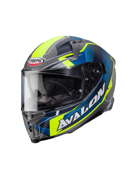 CASCO INTEGRAL CABERG AVALON X OPTIC GRIS-AMARILLO-AZUL
