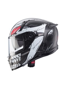 CASCO INTEGRAL CABERG AVALON X PUNK NEGRO MATE- GRIS - ROJO para Cascos Integrales
