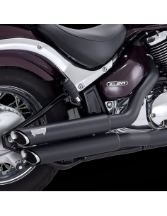 ESCAPES TWIN SLASH STAGGERED NEGRO SUZUKI BOULEVARD - INTRUDER