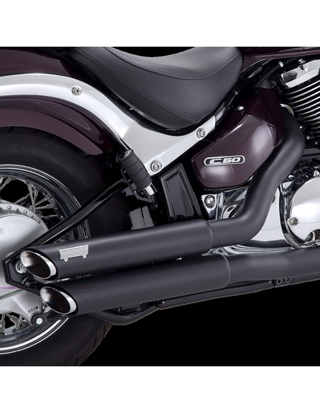 ESCAPES TWIN SLASH STAGGERED NEGRO SUZUKI BOULEVARD - INTRUDER
