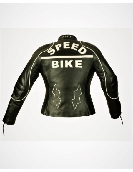 CHAQUETA PIEL CHICA SPEED NEGRO