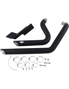 ESCAPE HARLEY DAVIDSON SPORTSTER '04-up SHORTSHOTS STAGGERED BLACK ...