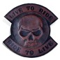 PARCHE DE ESPALDA PIEL LIVE TO RIDE SKULL ROJO PARCHE DE ESPALDA PIEL LIVE TO RIDE SKULL ROJO