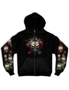 SUDADERA C/CAPUCHA SKULL DEATH