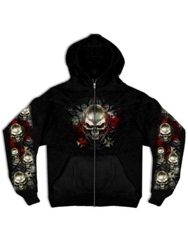 SUDADERA C/CAPUCHA SKULL DEATH