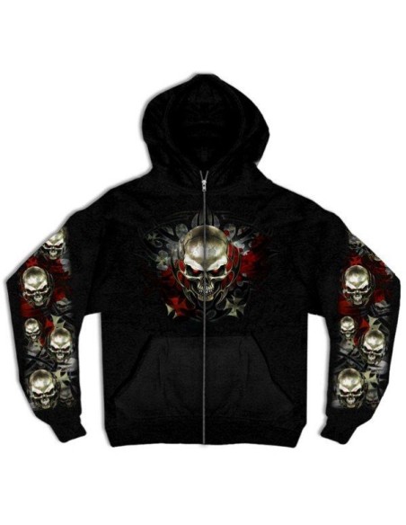 SUDADERA C/CAPUCHA SKULL DEATH