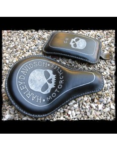 ASIENTO SOLO SKULL IRON UNIVERSAL HARLEY DAVIDSON NEGRO