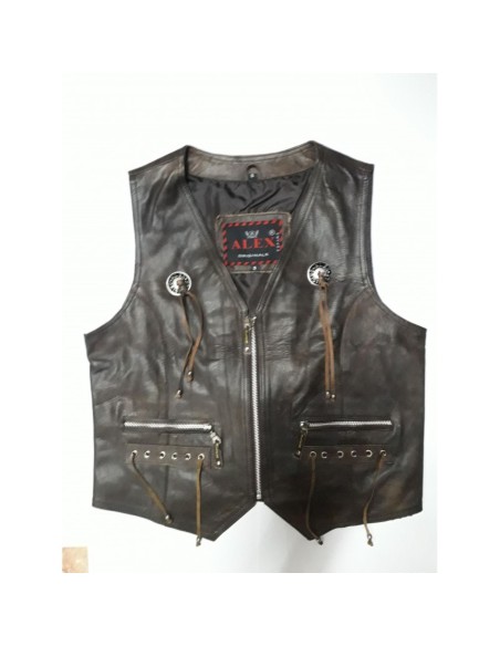 CHALECO CUERO ALEX WAXY