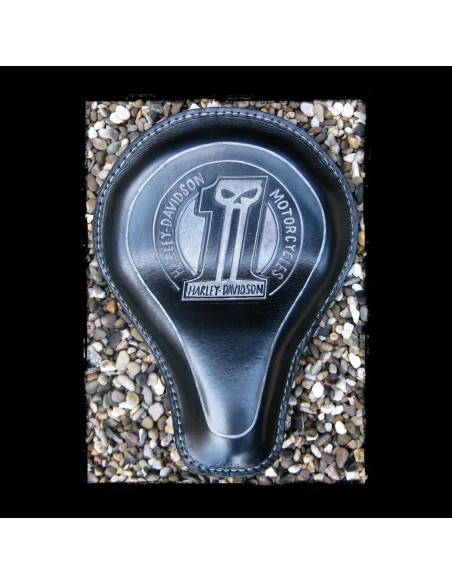ASIENTO SOLO SKULL ONE UNIVERSAL HARLEY DAVIDSON NEGRO