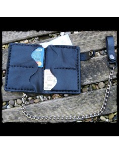 CARTERA MOTERO PIEL BLACK CRUZ