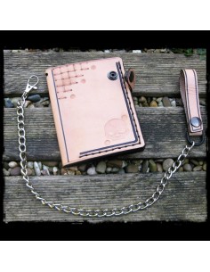 CARTERA MOTERO PIEL NATURAL SKULL