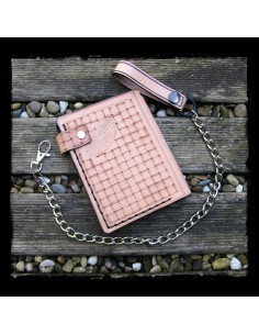 CARTERA MOTERO PIEL NATURAL SKULL