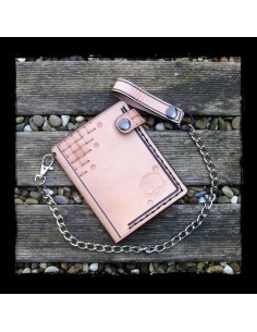 CARTERA MOTERO PIEL NATURAL SKULL